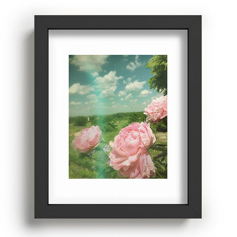 Olivia St Claire Pink Peony Recessed Framing Rectangle
