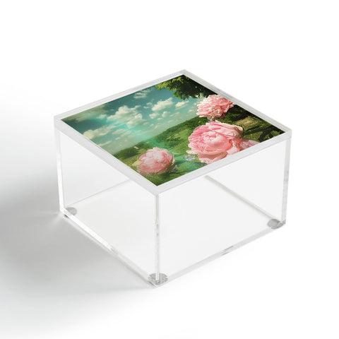 Olivia St Claire Pink Peony Acrylic Box