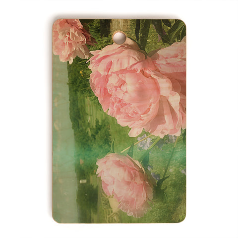 Olivia St Claire Pink Peony Cutting Board Rectangle