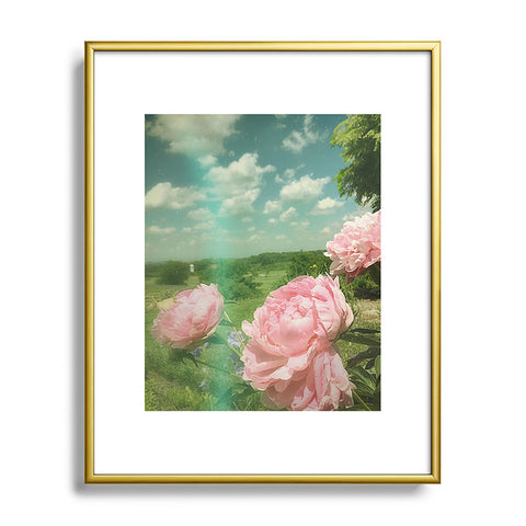 Olivia St Claire Pink Peony Metal Framed Art Print