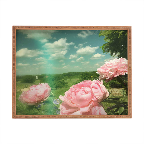 Olivia St Claire Pink Peony Rectangular Tray