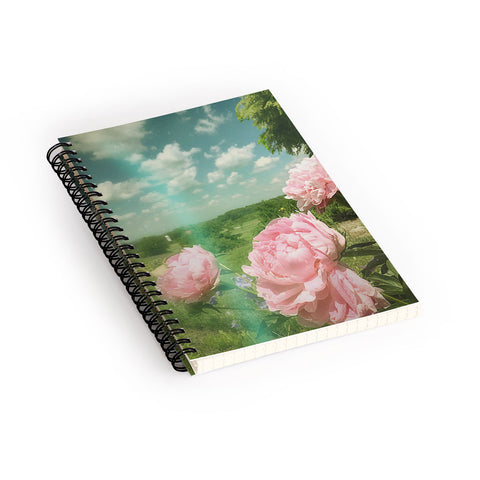 Olivia St Claire Pink Peony Spiral Notebook