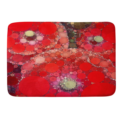 Olivia St Claire Red Poppy Abstract Memory Foam Bath Mat