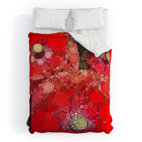 Olivia St Claire Red Poppy Abstract Comforter