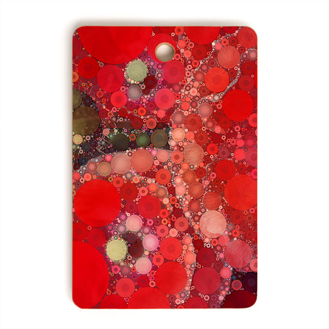 Olivia St Claire Red Poppy Abstract Cutting Board Rectangle