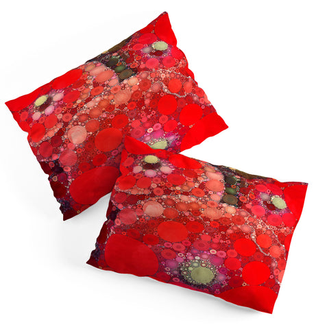 Olivia St Claire Red Poppy Abstract Pillow Shams