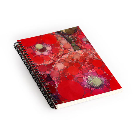 Olivia St Claire Red Poppy Abstract Spiral Notebook