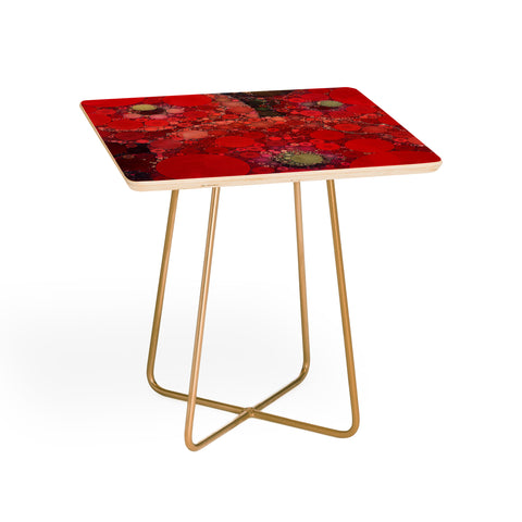 Olivia St Claire Red Poppy Abstract Side Table