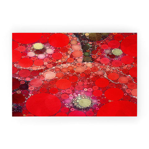 Olivia St Claire Red Poppy Abstract Welcome Mat
