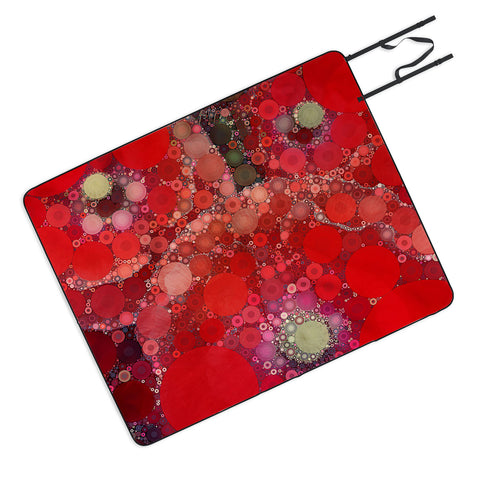 Olivia St Claire Red Poppy Abstract Picnic Blanket