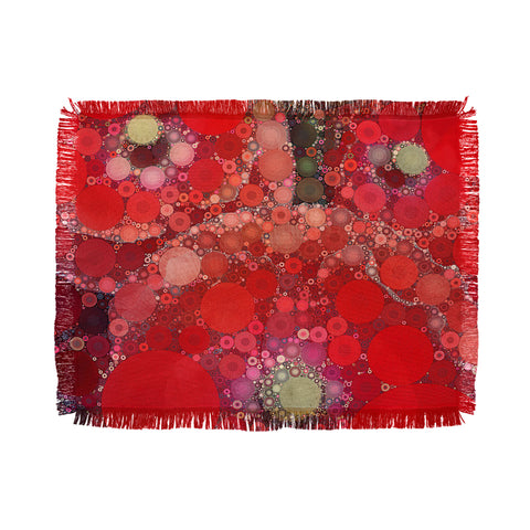 Olivia St Claire Red Poppy Abstract Throw Blanket