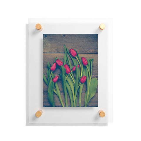 Olivia St Claire Red Tulips Floating Acrylic Print
