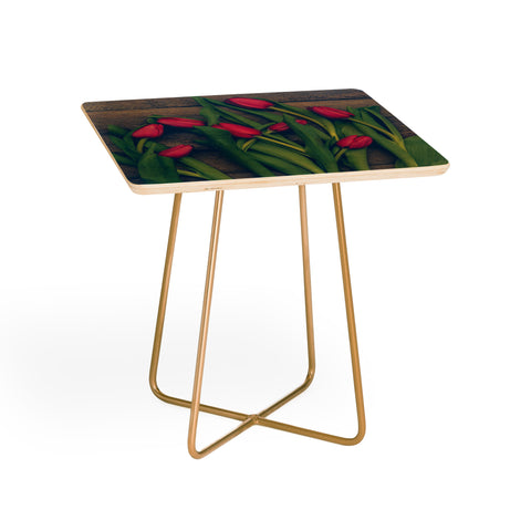 Olivia St Claire Red Tulips Side Table