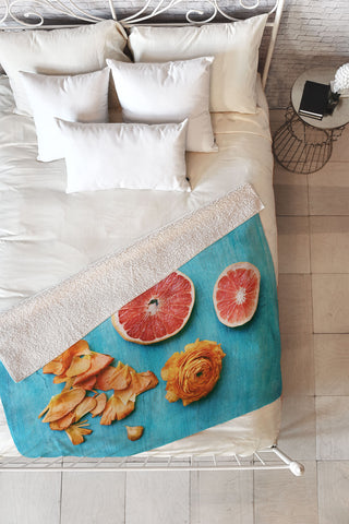 Olivia St Claire She Made Her Own Sunshine Fleece Throw Blanket