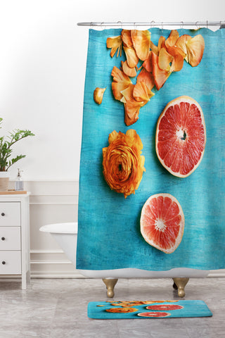 Olivia St Claire She Made Her Own Sunshine Shower Curtain And Mat