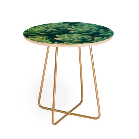 Olivia St Claire Succulents Round Side Table