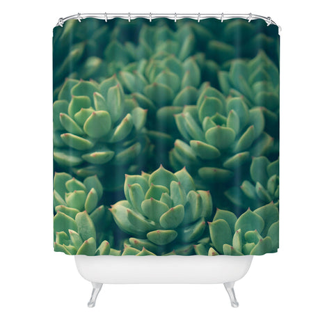 Olivia St Claire Succulents Shower Curtain