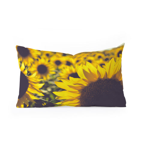 Olivia St Claire Summer Sunflower Love Oblong Throw Pillow