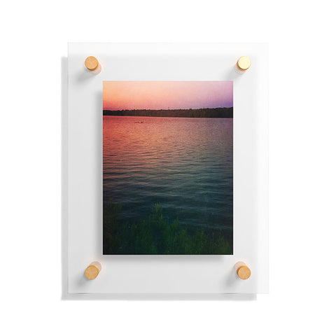 Olivia St Claire Sunset on the Lake Floating Acrylic Print