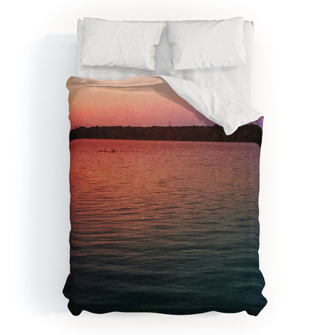 Olivia St Claire Sunset on the Lake Duvet Cover