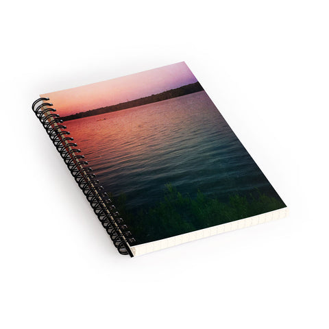 Olivia St Claire Sunset on the Lake Spiral Notebook