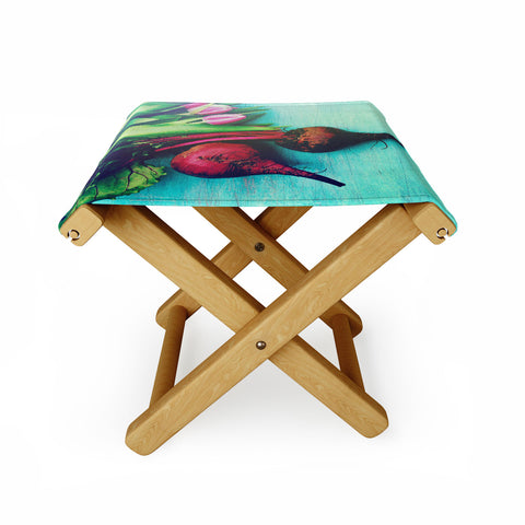 Olivia St Claire The Beat Goes On Red Folding Stool