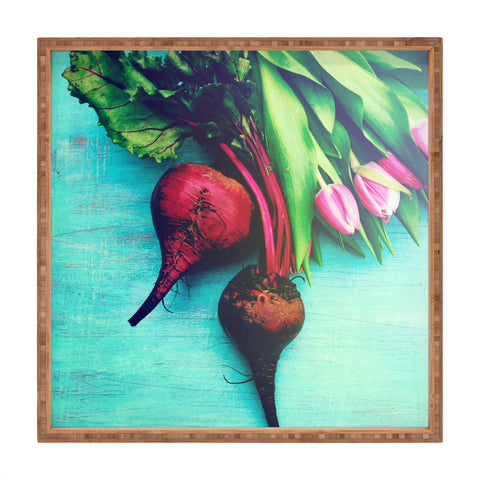 Olivia St Claire The Beat Goes On Red Square Tray