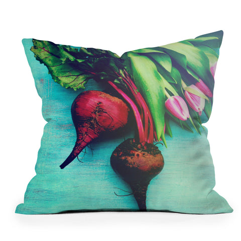 Olivia St Claire The Beat Goes On Red Throw Pillow