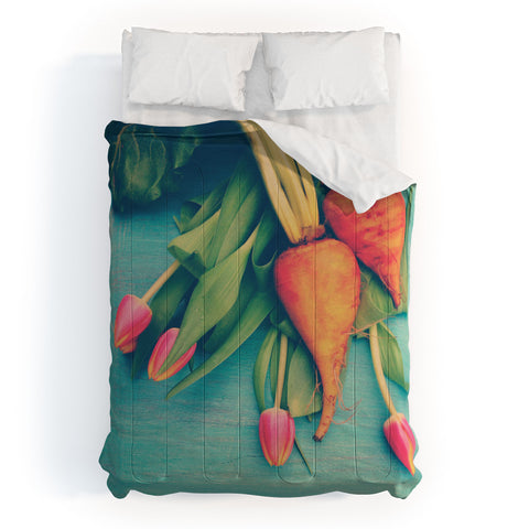 Olivia St Claire The Beat Goes On Yellow Comforter