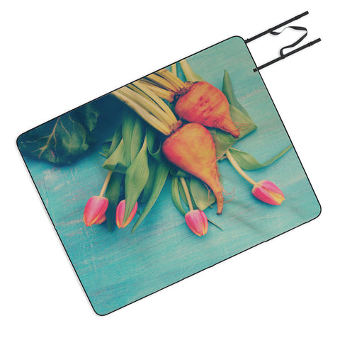 Olivia St Claire The Beat Goes On Yellow Picnic Blanket