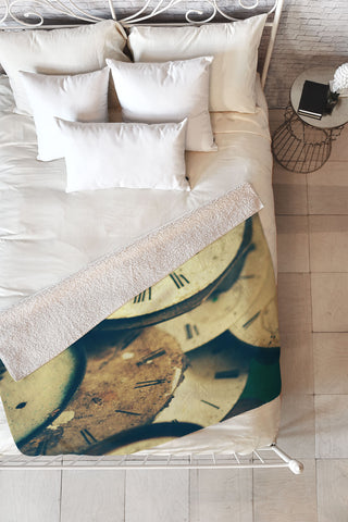 Olivia St Claire Time Fleece Throw Blanket