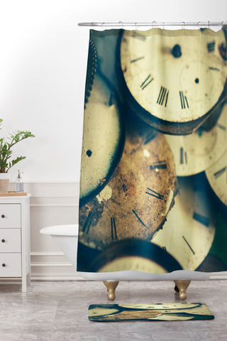 Olivia St Claire Time Shower Curtain And Mat