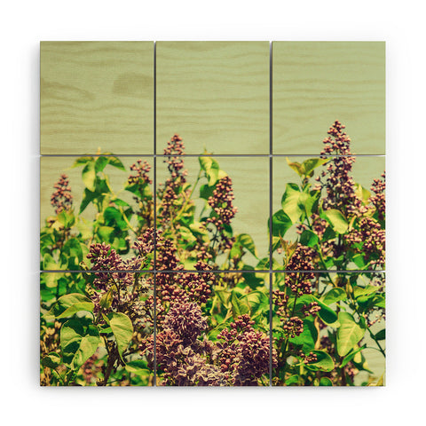 Olivia St Claire Vintage Lilacs Wood Wall Mural
