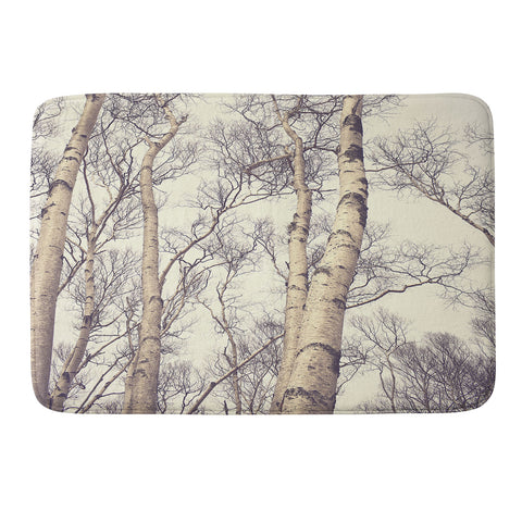Olivia St Claire Winter Birch Trees Memory Foam Bath Mat