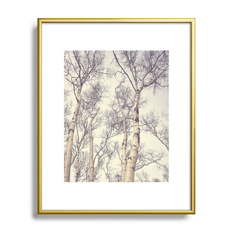 Olivia St Claire Winter Birch Trees Metal Framed Art Print