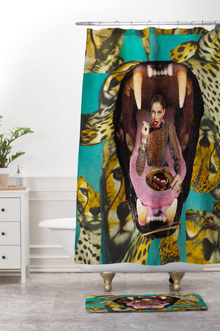 Olivia Stafne Art Feral Shower Curtain And Mat