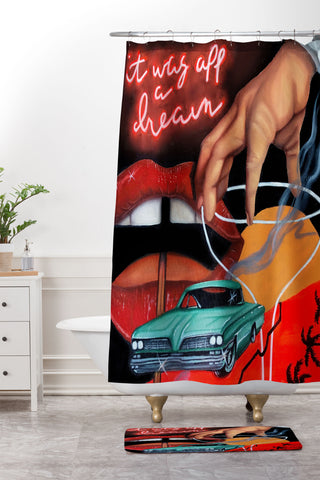 Olivia Stafne Art It Was All A Dream Shower Curtain And Mat