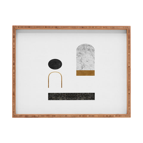 Orara Studio Abstract Geometric II Rectangular Tray