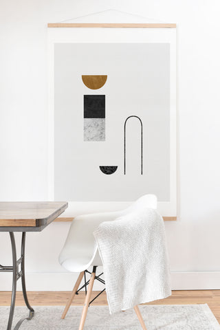 Orara Studio Abstract Geometric IV Art Print And Hanger