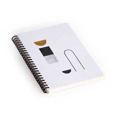 Orara Studio Abstract Geometric IV Spiral Notebook