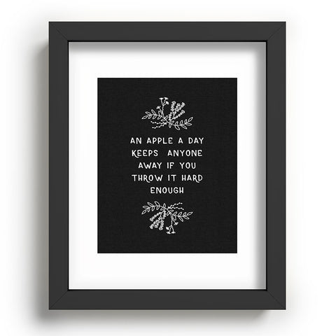 Orara Studio An Apple A Day Humorous Quote Recessed Framing Rectangle