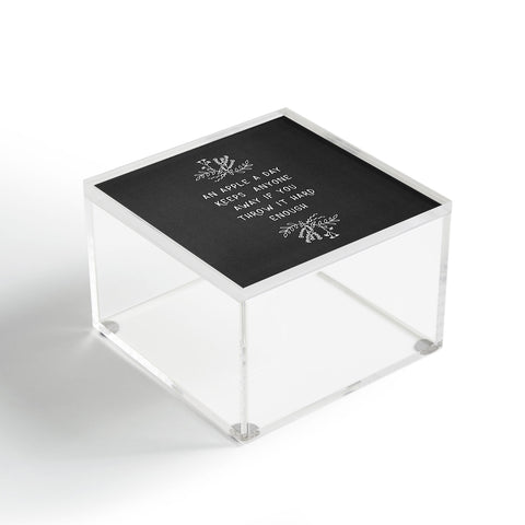 Orara Studio An Apple A Day Humorous Quote Acrylic Box