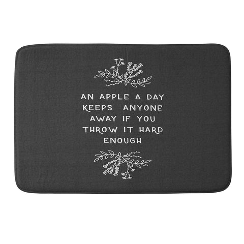 Orara Studio An Apple A Day Humorous Quote Memory Foam Bath Mat