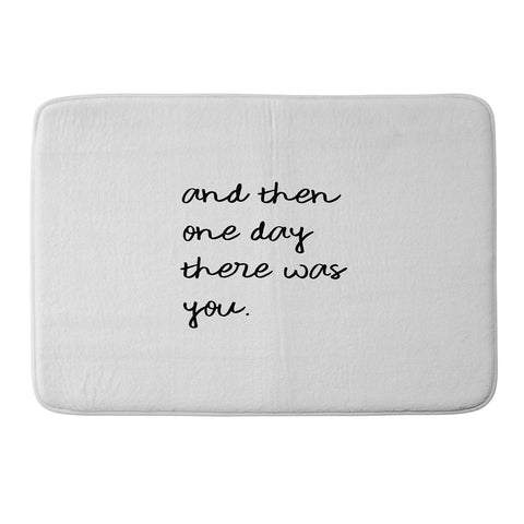 Orara Studio And Then One Day Couples Quote Memory Foam Bath Mat