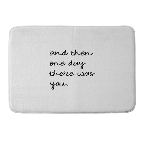 Orara Studio And Then One Day Couples Quote Memory Foam Bath Mat