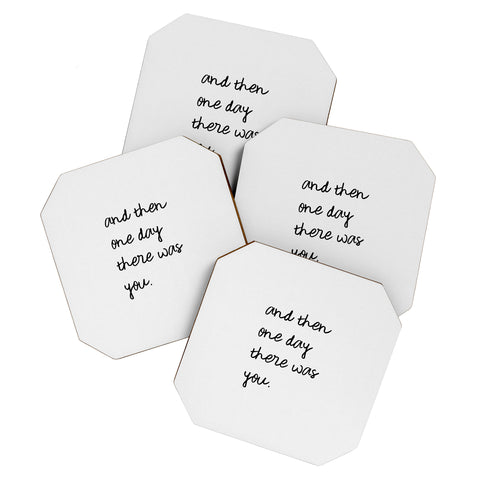 Orara Studio And Then One Day Couples Quote Coaster Set