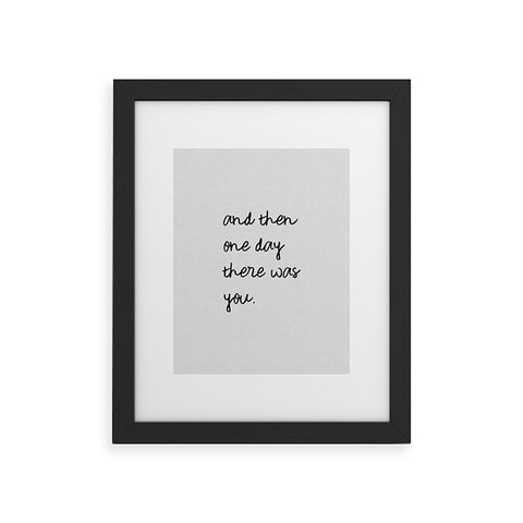 Orara Studio And Then One Day Couples Quote Framed Art Print