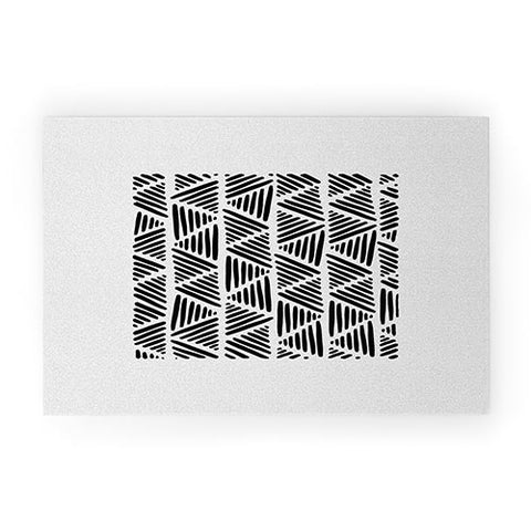 Orara Studio Black and White Abstract I Welcome Mat