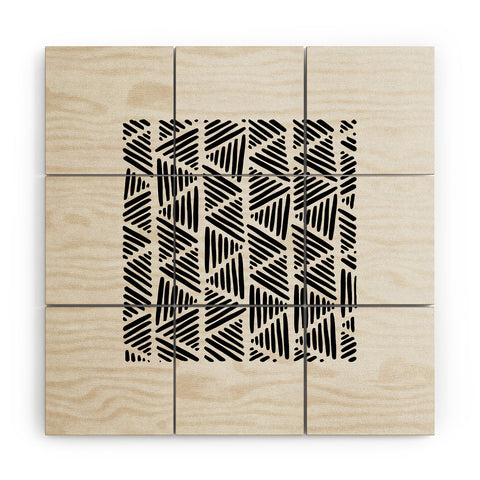 Orara Studio Black and White Abstract I Wood Wall Mural