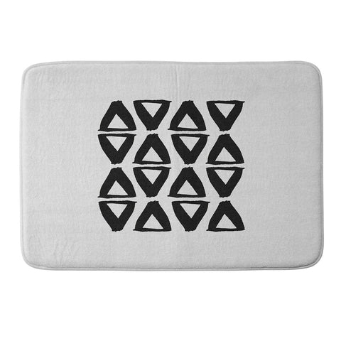 Orara Studio Black and White Abstract II Memory Foam Bath Mat